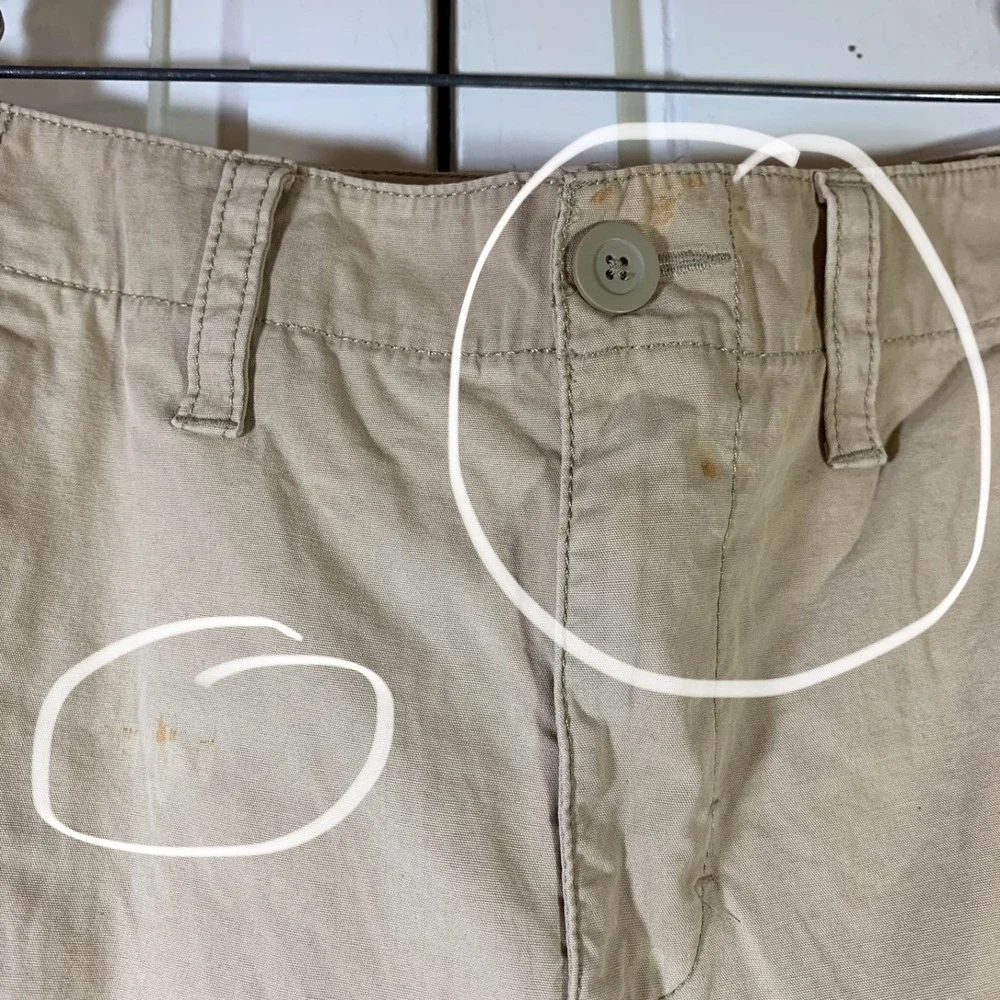 Urban Pipeline Mens Tan Khaki Cotton Canvas Cargo Shorts Size 31 Skater Grunge‎